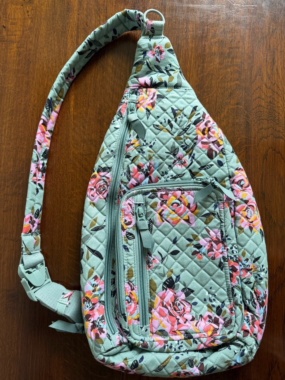 Vera Bradley Sling Backpack Rosy Outlook Print